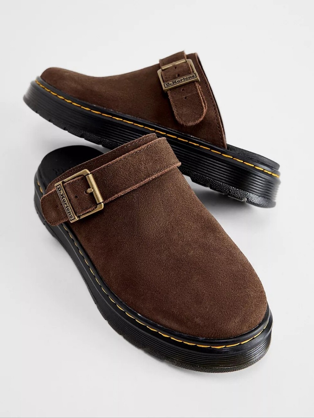 NWOT Dr. Martens Brookline Brown Suede Slingback Mules Clogs Women’s 9 Men’s 8